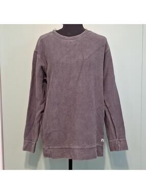 Victorias Secret Pink corduroy Grey top Size small